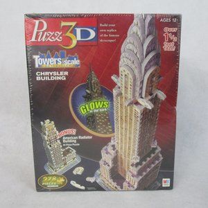 Puzz3D Chrysler Building Puzzle Glow In The Dark 278 Pieces plus Bonus